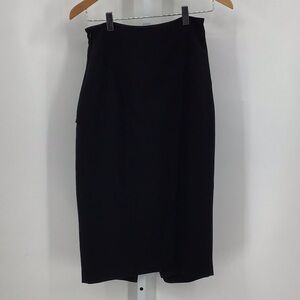 Black Halo Black Midi Skirt